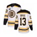 Men Boston Bruins #13 Charlie Coyle Authentic White Away 2019 Stanley Cup Final Bound Hockey Jersey