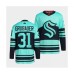 Men Seattle Kraken #31 Philipp Grubauer Ice Blue 2022-23 Reverse Retro Stitched Jersey