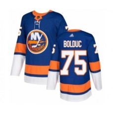 Men New York Islanders #75 Samuel Bolduc Authentic Royal Blue Home Hockey Stitched Jersey