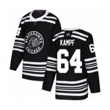 Men Chicago Blackhawks #64 David Kampf Authentic Black Alternate Hockey Stitched Jersey