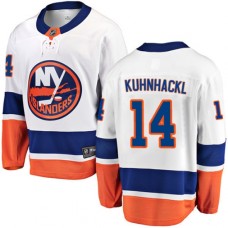 Men New York Islanders #14 Tom Kuhnhackl Fanatics Branded White Away Breakaway NHL Jersey