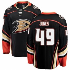 Men Anaheim Ducks #49 Max Jones Authentic Black Home Fanatics Branded Breakaway NHL Jersey