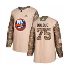 Men New York Islanders #75 Samuel Bolduc Authentic Camo Veterans Day Practice Hockey Stitched Jersey