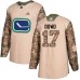 Men Adidas Vancouver Canucks #17 Nic Dowd Authentic Camo Veterans Day Practice NHL Jersey