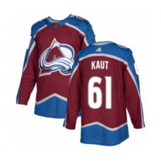 Men Adidas Colorado Avalanche #61 Martin Kaut Premier Burgundy Red Home NHL Jersey