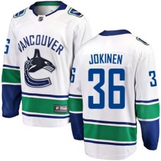 Men Vancouver Canucks #36 Jussi Jokinen Fanatics Branded White Away Breakaway NHL Jersey