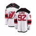 Men New Stitched Jersey Devils #92 Graeme Clarke Fanatics Branded White Away Breakaway Hockey Stitched Jersey