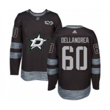 Men Adidas Dallas Stars #60 Ty Dellandrea Authentic Black 1917-2017 100th Anniversary NHL Jersey