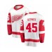 Men Detroit Red Wings #45 Jonathan Bernier Authentic White Away Fanatics Branded Breakaway NHL Jersey