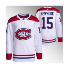 Men Montreal Canadiens #15 Alex Newhook White Stitched Jersey