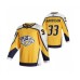 Men Nashville Predators #33 Viktor Arvidsson Yellow 2020-21 Reverse Retro Alternate Hockey Stitched Jersey