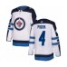 Men Winnipeg Jets #4 Neal Pionk Authentic White Away Hockey Stitched Jersey