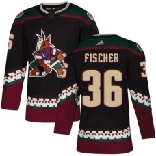 Men Adidas Arizona Coyotes #36 Christian Fischer Premier Black Alternate NHL Jersey