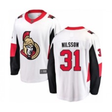 Men Ottawa Senators #31 Anders Nilsson Fanatics Branded White Away Breakaway Hockey Stitched Jersey