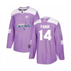 Men Washington Capitals #14 Richard Panik Authentic Purple Fights Cancer Practice Hockey Stitched Jersey